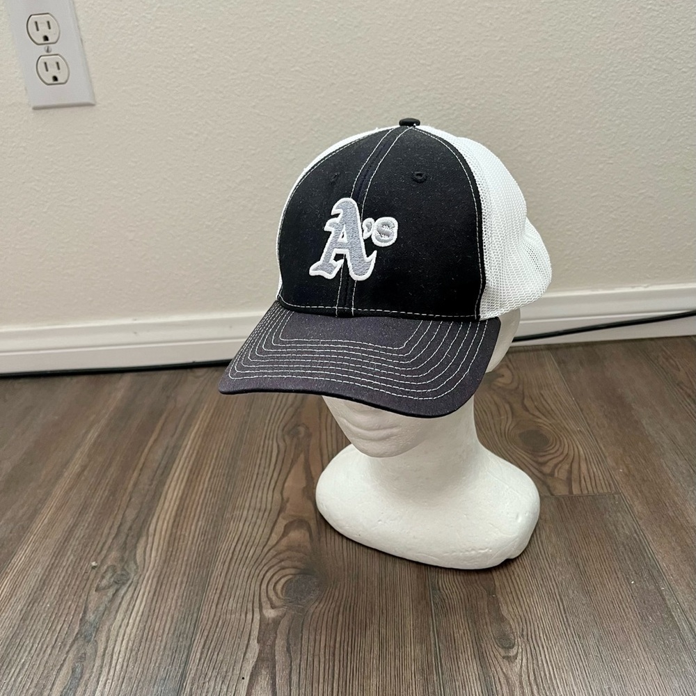Black and White A's Baseball Cap